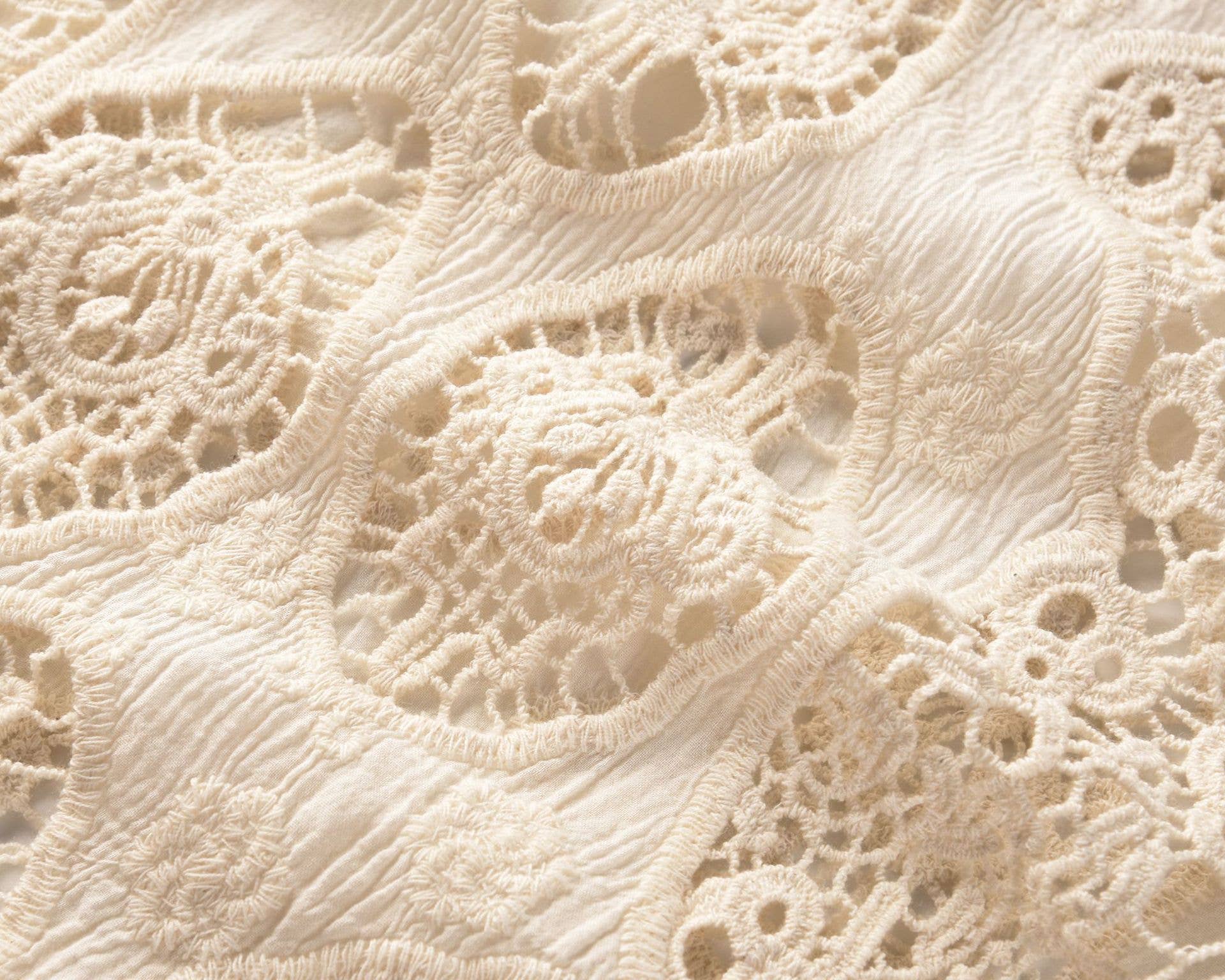 Rosa Clothing - Wholesale Cardigan - Women's - Sleeveless Hollow Jacquard Lace Cardigan7