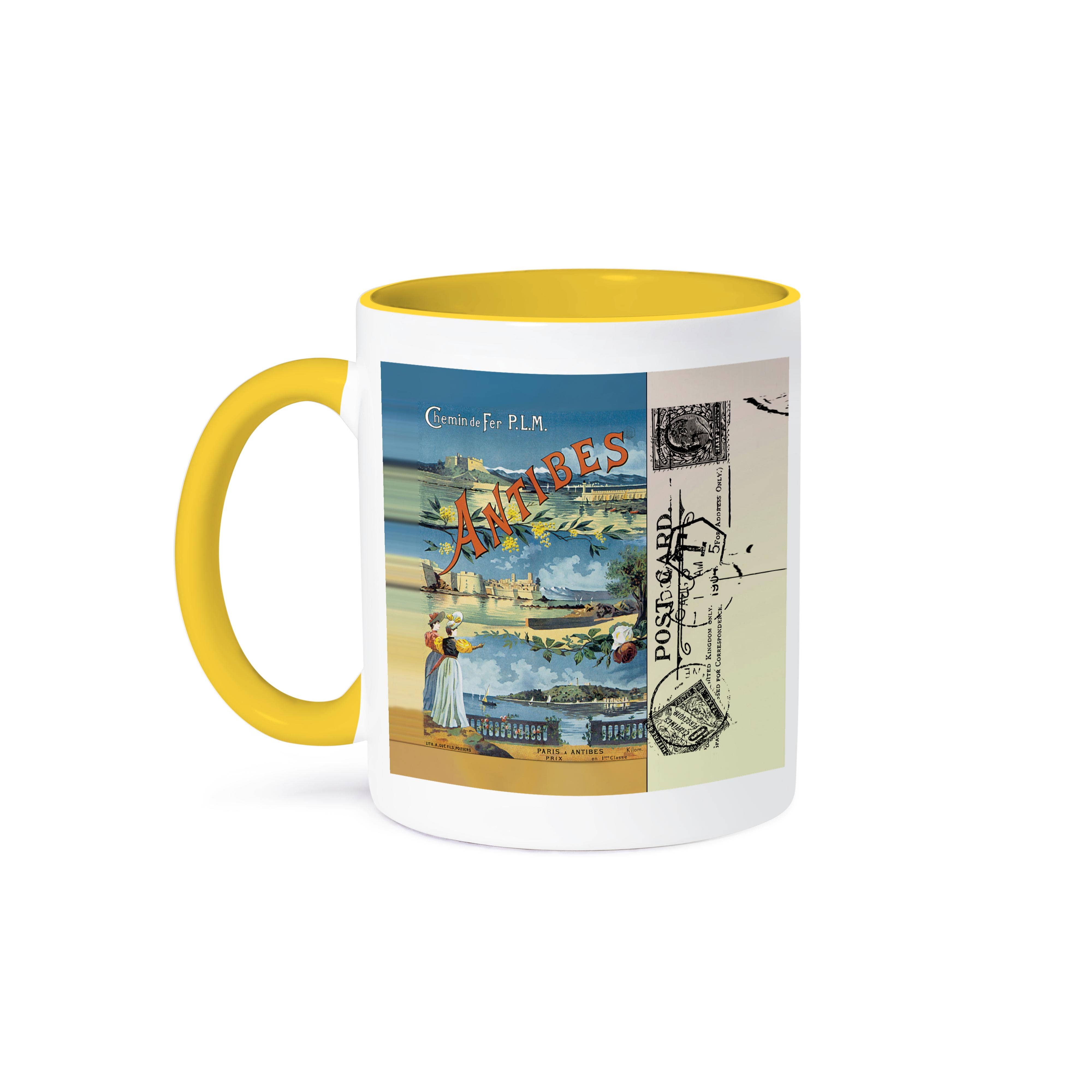 3dRose - Wholesale Coffee Mug - 3dRose, Vintage Antibes Travel Postcard, Mug0