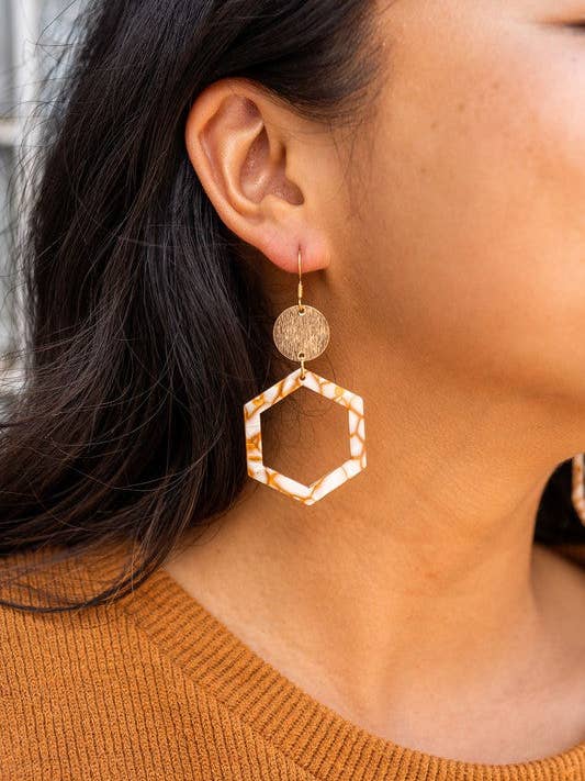 Lennox Earrings - Pumpkin Spice for wholesale by Simple Blessings Boutique