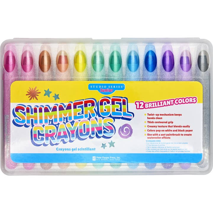 Peter Pauper Press - Wholesale Crayons - Kids & Baby - Studio Series Junior Shimmer Gel Crayons (set of 12)