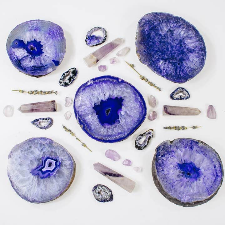Rock Paradise – wholesale Coasters – Agate Coaster THICK Crystal Coasters Home Decor