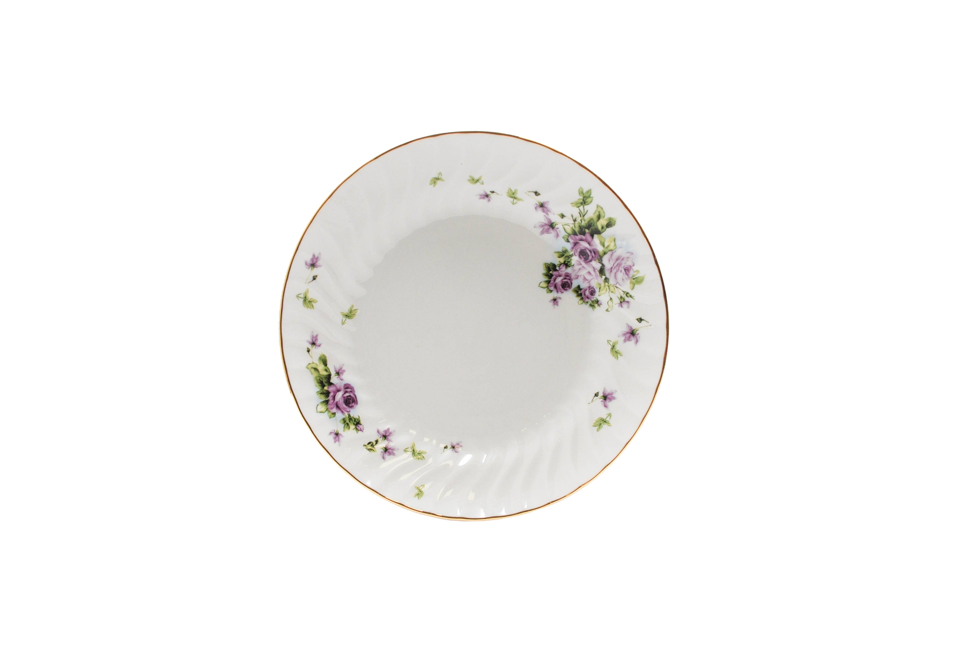 Lynns - Wholesale Bowl - *Elegant 8¼-Inch Porcelain Soup Plate with Rippled Swirls2