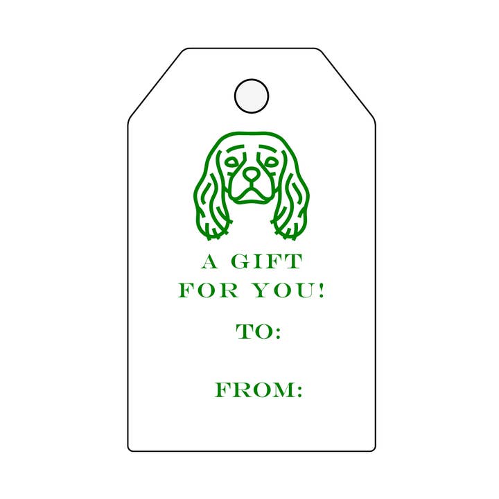 Conjunto de Etiquetas de Presente - Cavalier King Charles Spaniel por atacado de Mimi Paper LLC