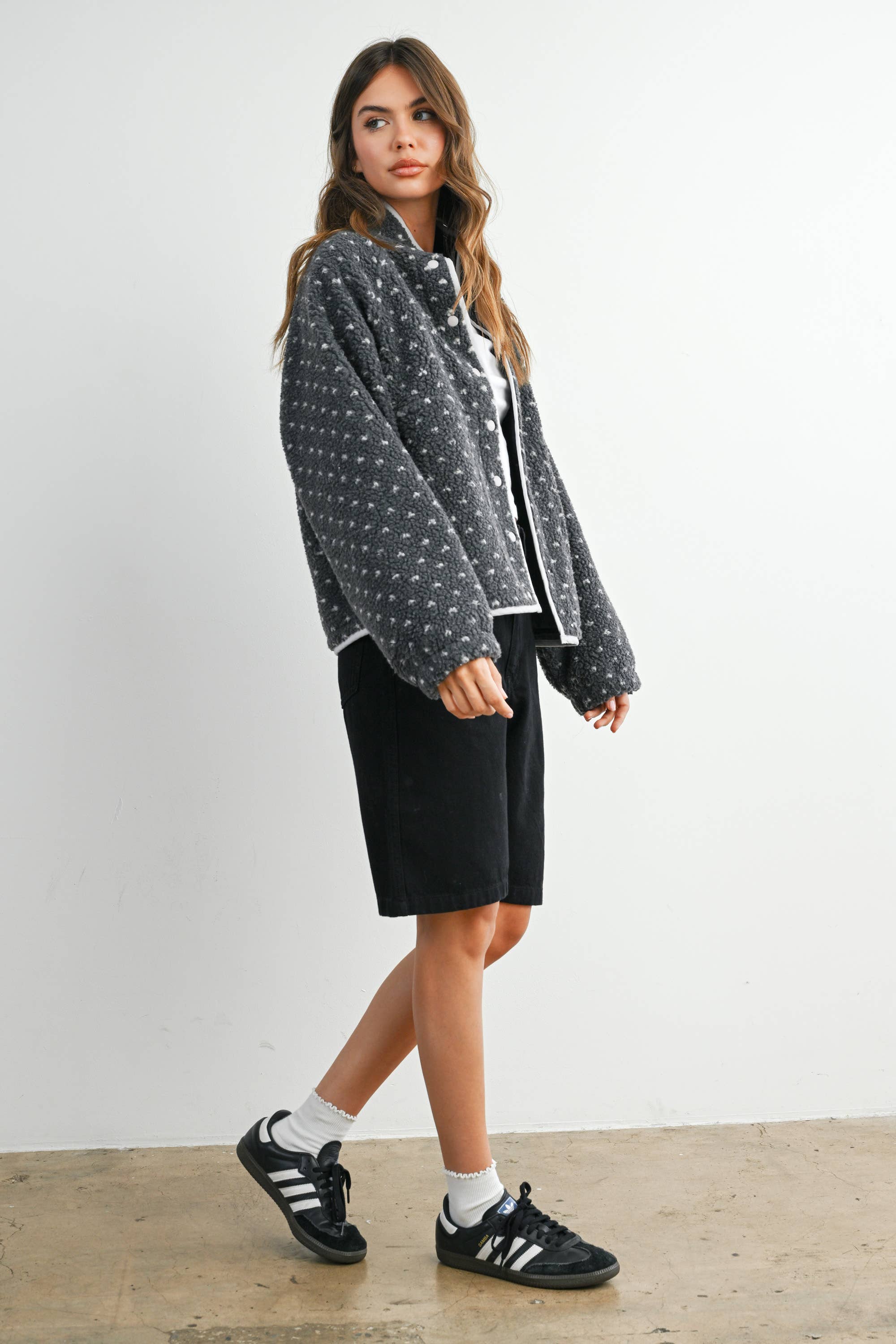 BUTTERMELON - Wholesale Jacket - Women's - High Pile Fleece Puffer Jacket - BMJ783134