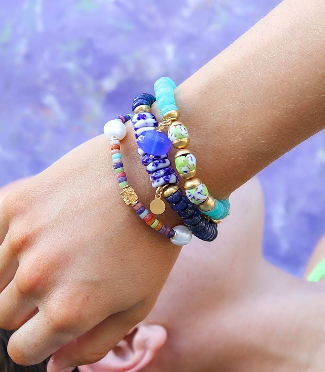 Catherine Page Jewelry – wholesale Charm/dangle bracelet – Julep Stretch Bracelet in Pink Sorbet1