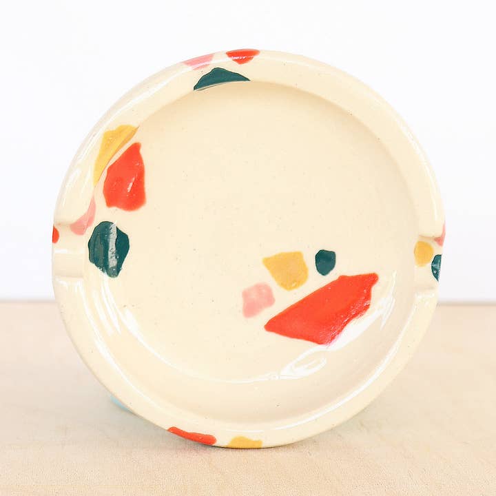 Small Ceramic Ashtray - Poppy for wholesale by Nightshift Ceramics