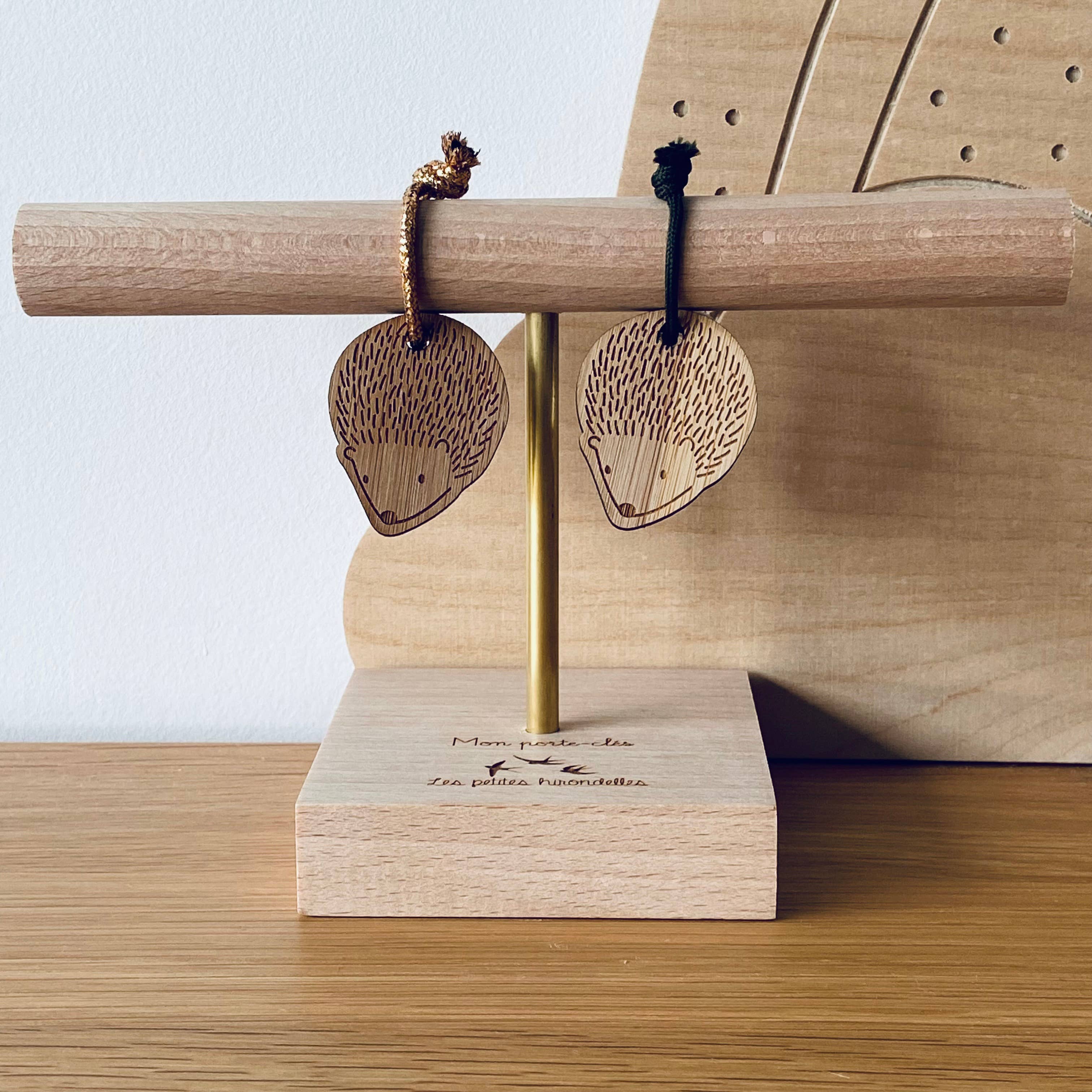 Les Petites Hirondelles - Wholesale Keychain - Unisex - Wooden keychain - Hedgehog3