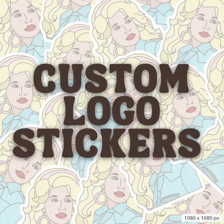 Custom Brand Logo Stickers (2 Inches)  for wholesale by Studio Peach Goods
