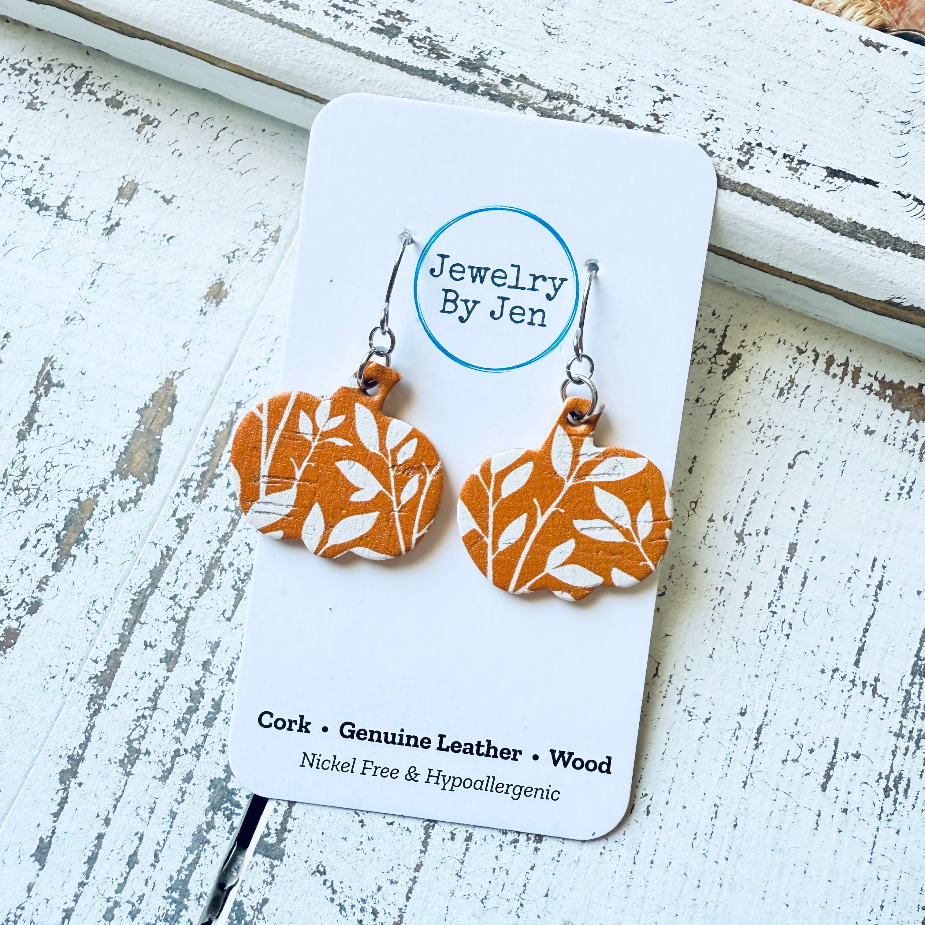 Jewelry By Jen - Wholesale Dangle Earrings - Small Pumpkin Earrings: Orange Willow2