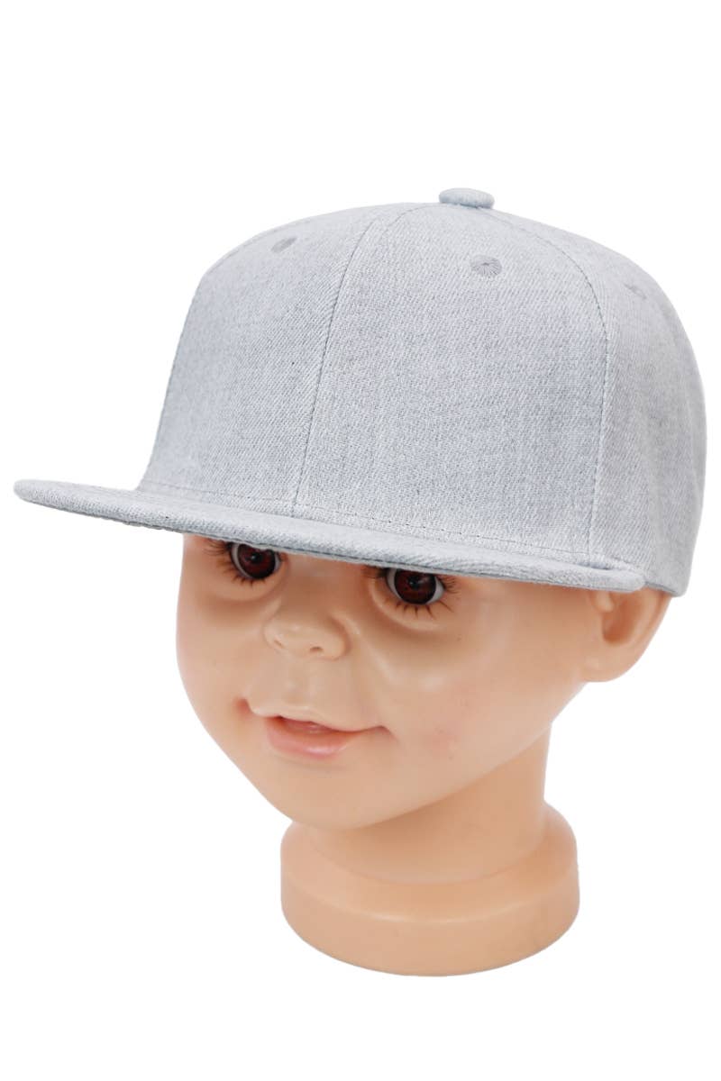 Cap Zone - Wholesale Baseball Cap - Kids - Kids Solid Twill Snap Back Flat Bill Cap19