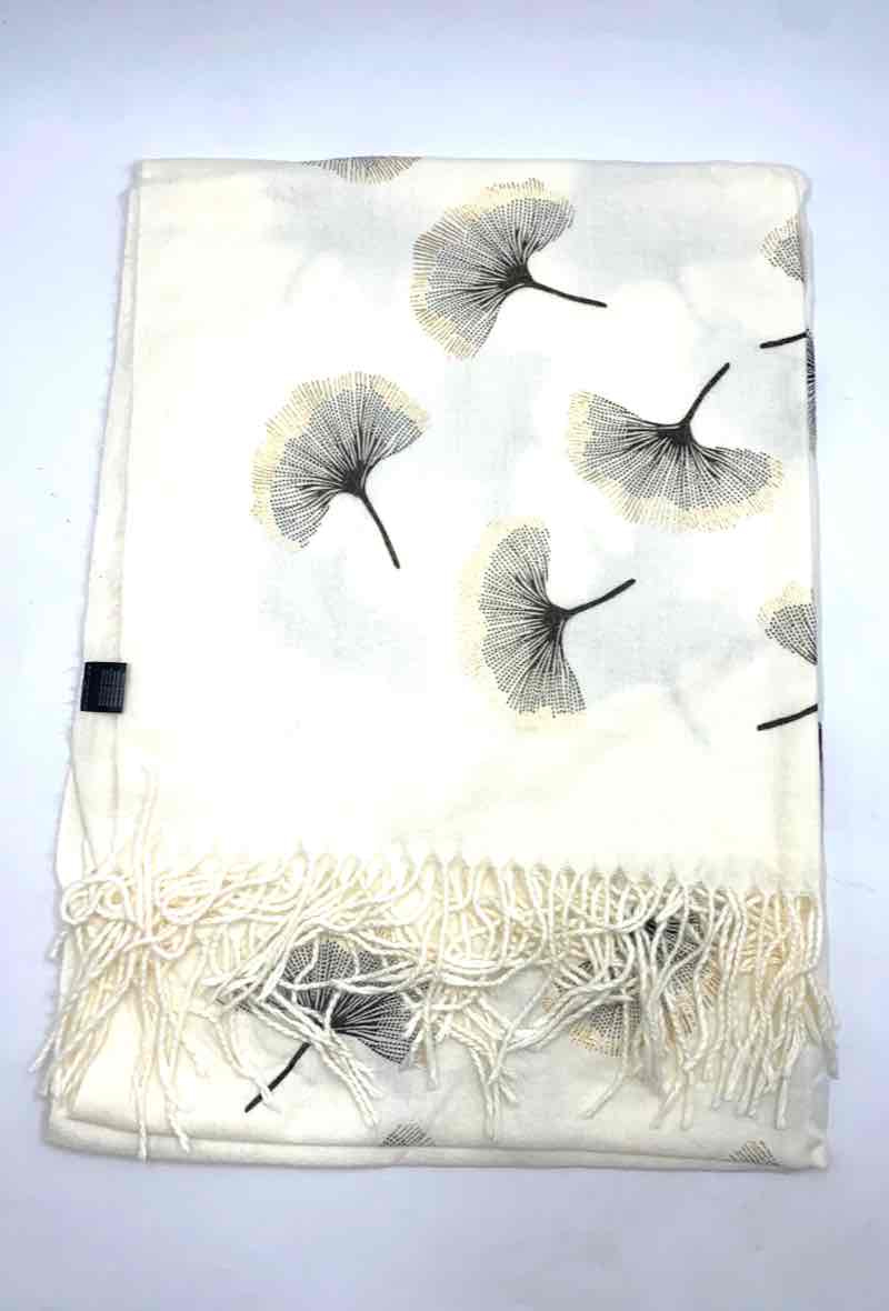 LINETA - Wholesale Scarf - Women's - Gingko Leaf Pattern Soft Scarf30