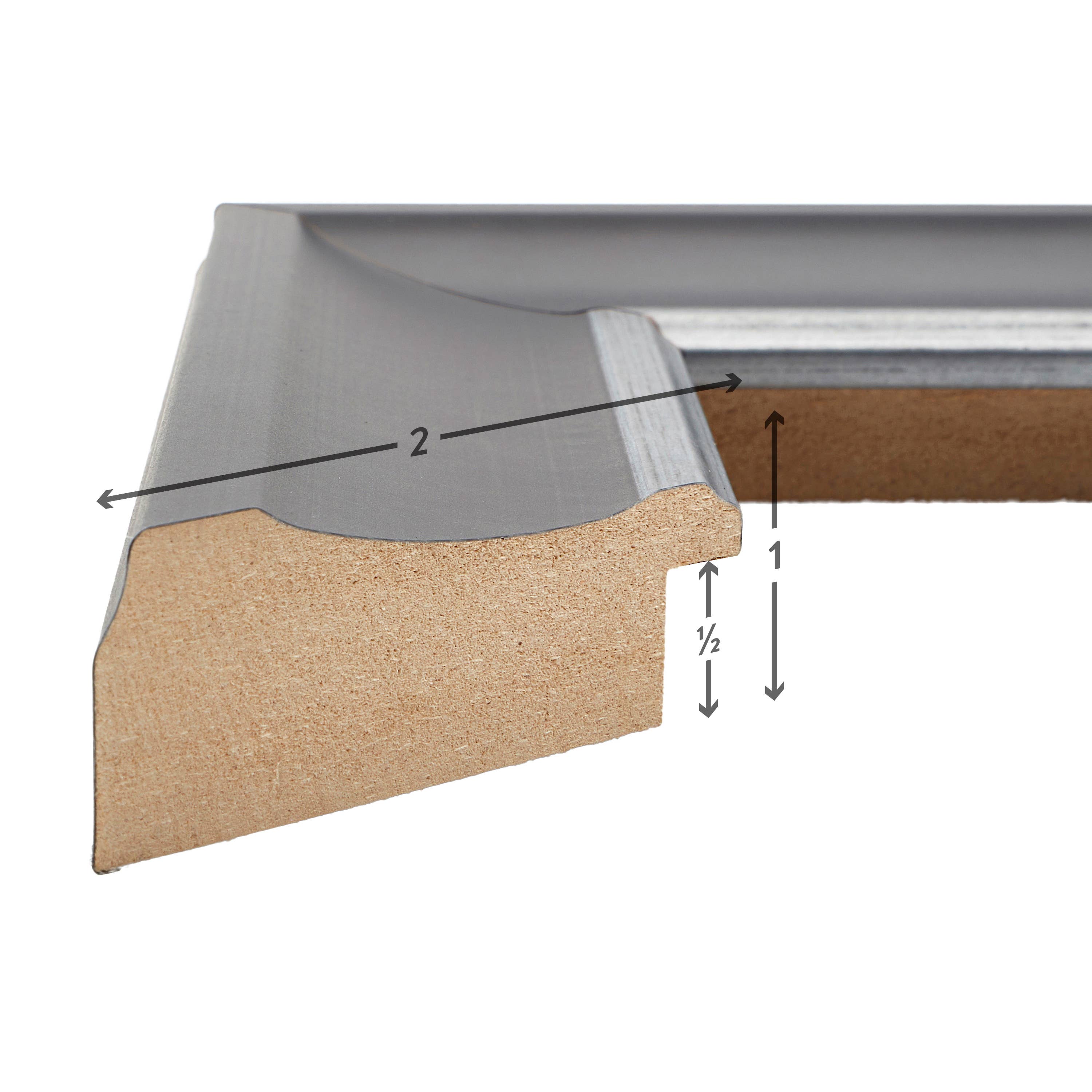 Craig Frames - Wholesale Picture Frame - 8x10 Picture Frame, Martin Black Velvet & Silver, Assembled1