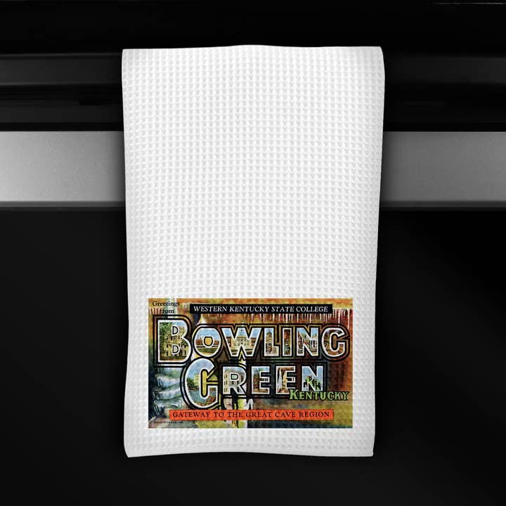 Daisy Mae Designs - Wholesale Tea Towel - Bowling Green Kentucky Postcard Kitchen Towel0