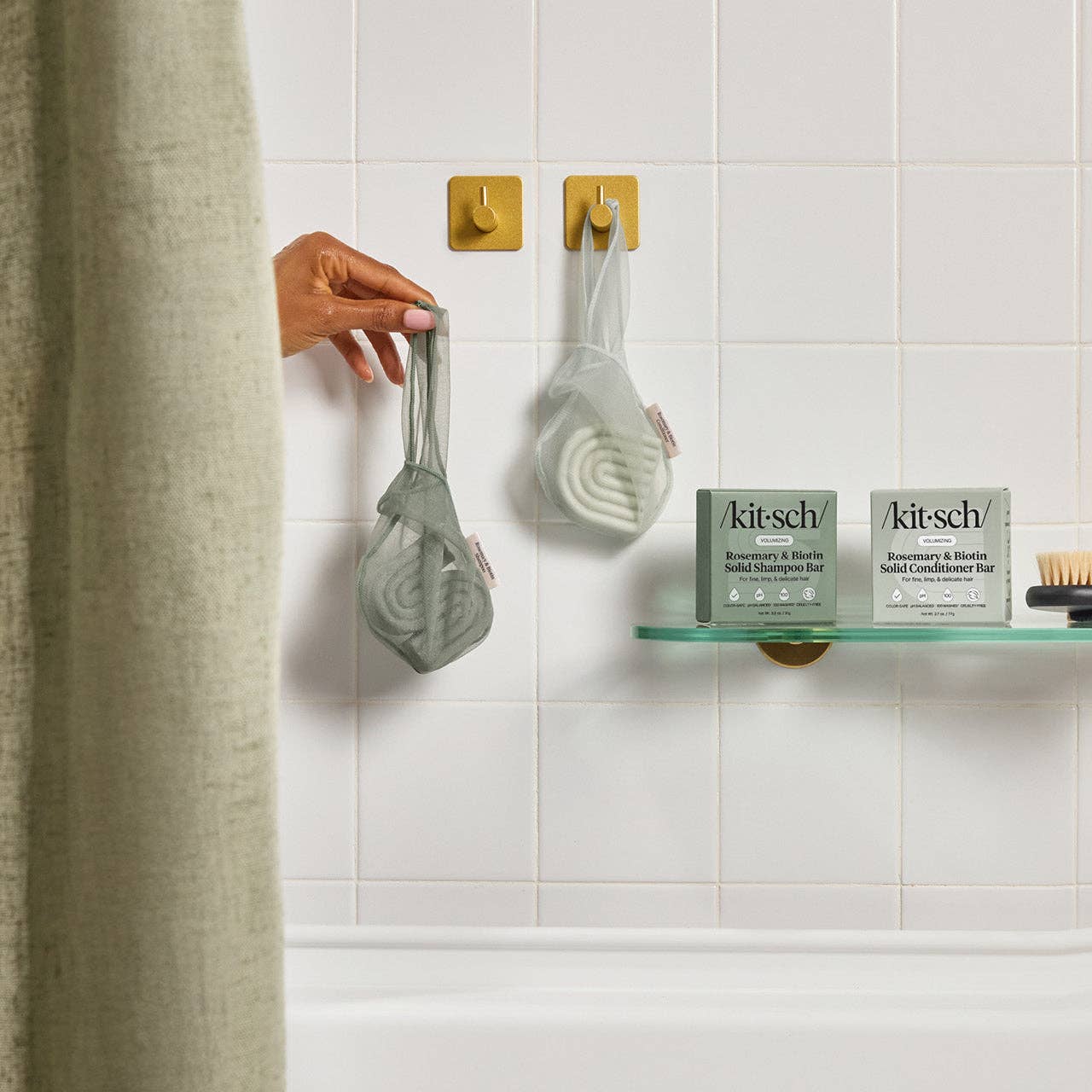 KITSCH - Wholesale Shampoo puck/solid shampoo - Rosemary & Biotin Shampoo Bar Saver Bag2