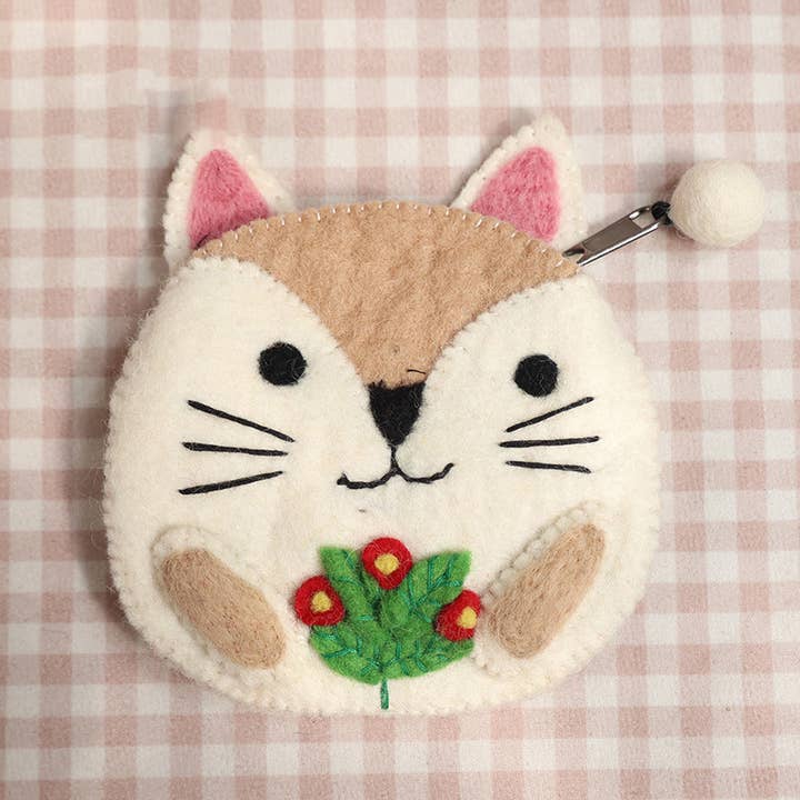 Tourtiwi - Wholesale Coin Purse - Women's - Handmade Felted Wool Animal Wallets Coin Purse9