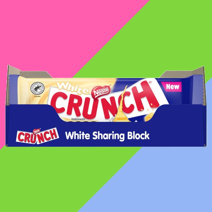 Gaffney's Sweets & Treats Wholesale - Wholesale Chocolate Bar - Crunch White Chocolate Sharing Bar 20x100g