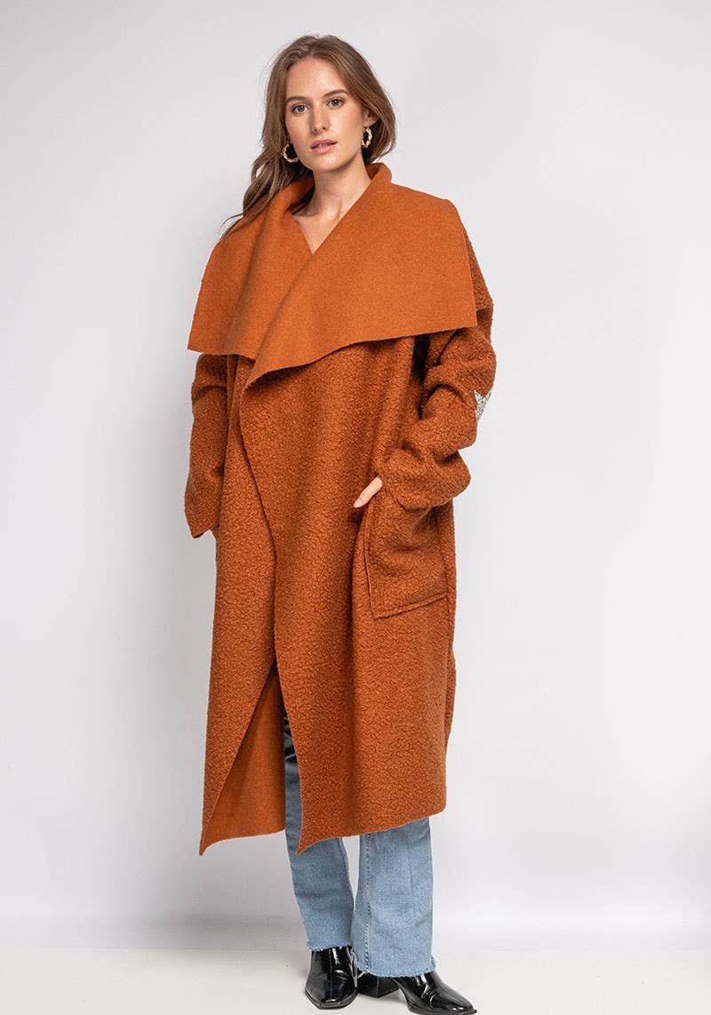 LINEN & COTTON HOUSE - Vente Manteau – femme - VESTE BOUCLETTE MATIERE RESPONSABLE + SIZE  35122 35