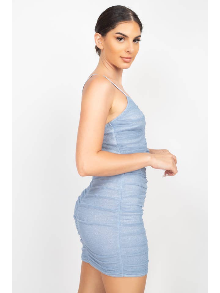 CC Wholesale Clothing - Wholesale Top & Skirt Set - Women's - Shirred Cami Top & Mini Skirts Set