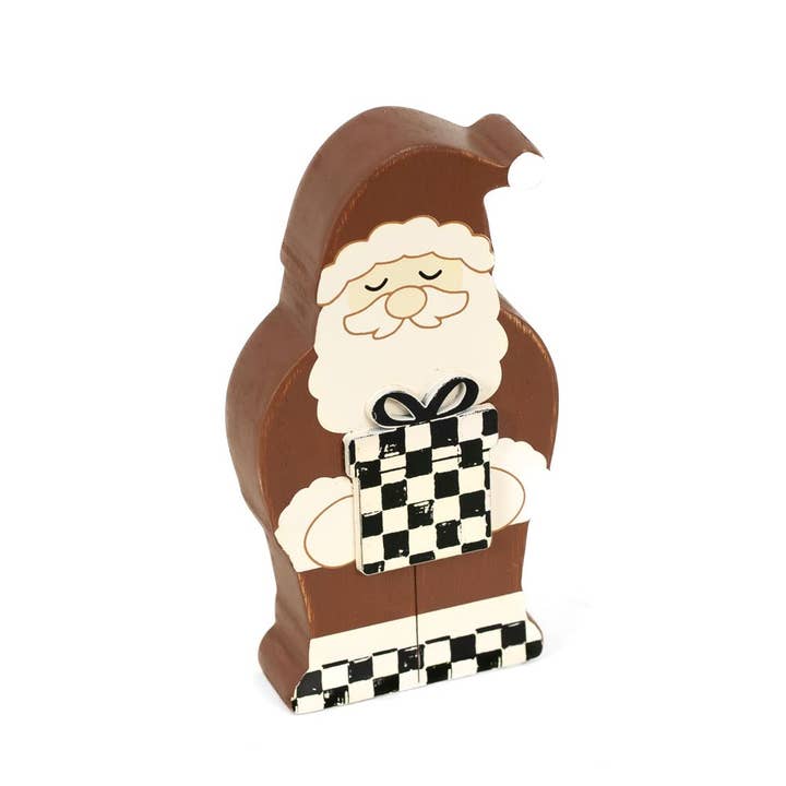 Devanie At Home (Formerly Adams & Co.) - Wholesale Christmas Decoration - 71310 - 3x6 chunky wood shape (SANTA) Christmas 2