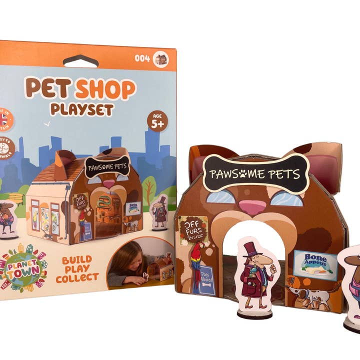 Pawsome Pet Shop Cardboard Playset for wholesale by The Toy Tribe