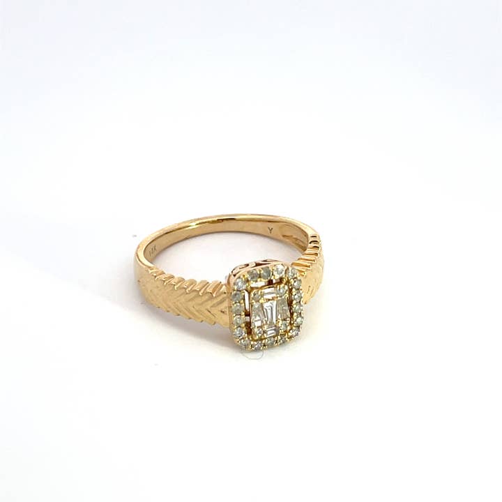 14k Solid Gold Diamond Statement Ring. RFE17776 for wholesale by Tresor Jewelry Inc.