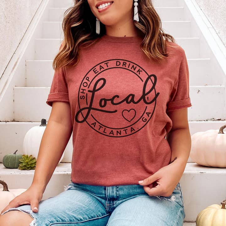 Quotable Life - Wholesale T-Shirt (Graphic) - Women's - Custom Local Circle Shop Eat Drink Tee NEW COLORS