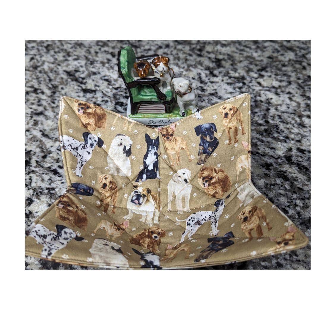 Sheryl's Stitchery Niche – wholesale Oven mitt/pot holder – Dog Lover's Microwave Bowl with Assorted Canine Breeds 2