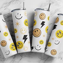 Smiley face lighting tumbler for wholesale by Countryside Savage