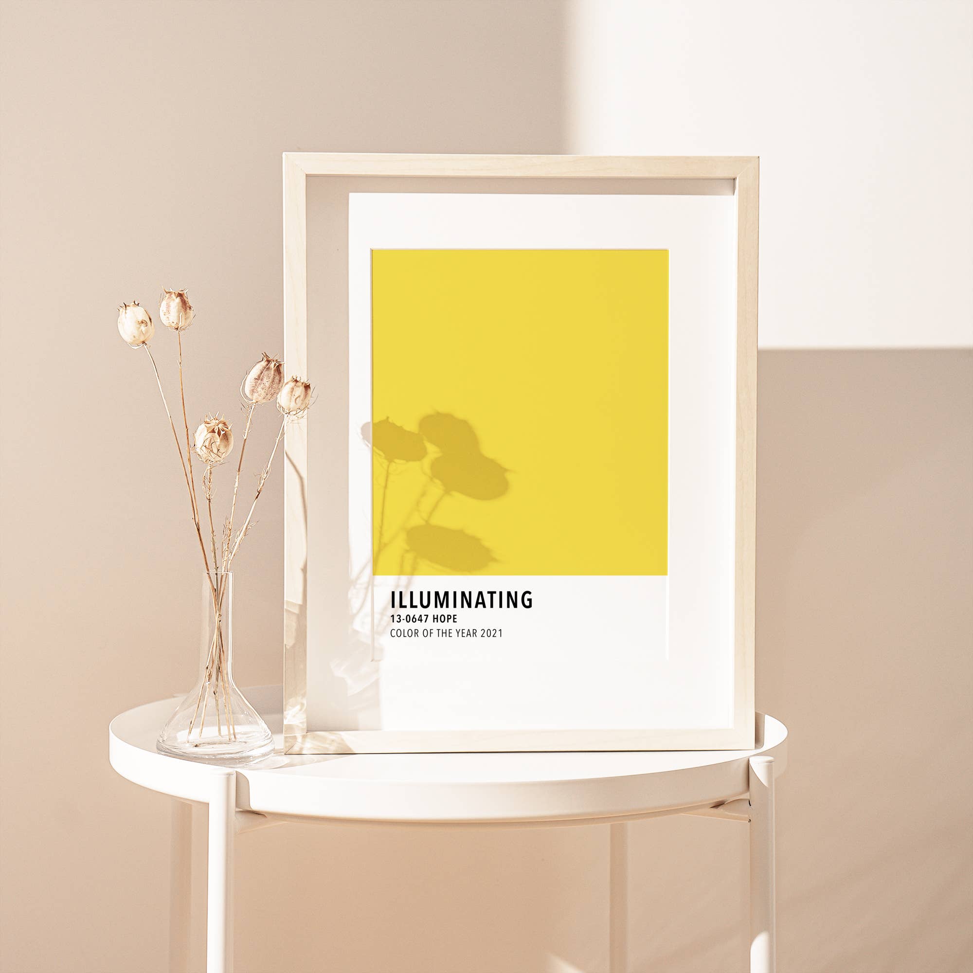 Sugar & Canvas – wholesale Art print – Illuminating Yellow Color Card Art Print CC156