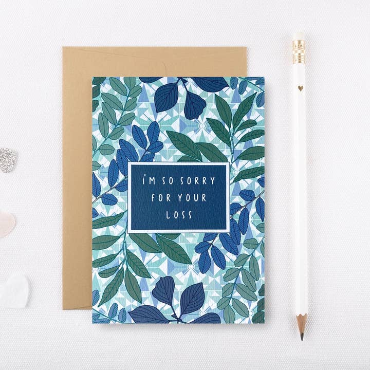 Avec carte de condoléances - Carte de condoléances - Carte de perte pour la vente par Arch & Ivy