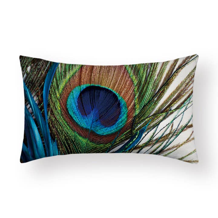 Cushion Cover Peacock - Feather Long for wholesale by By Javy