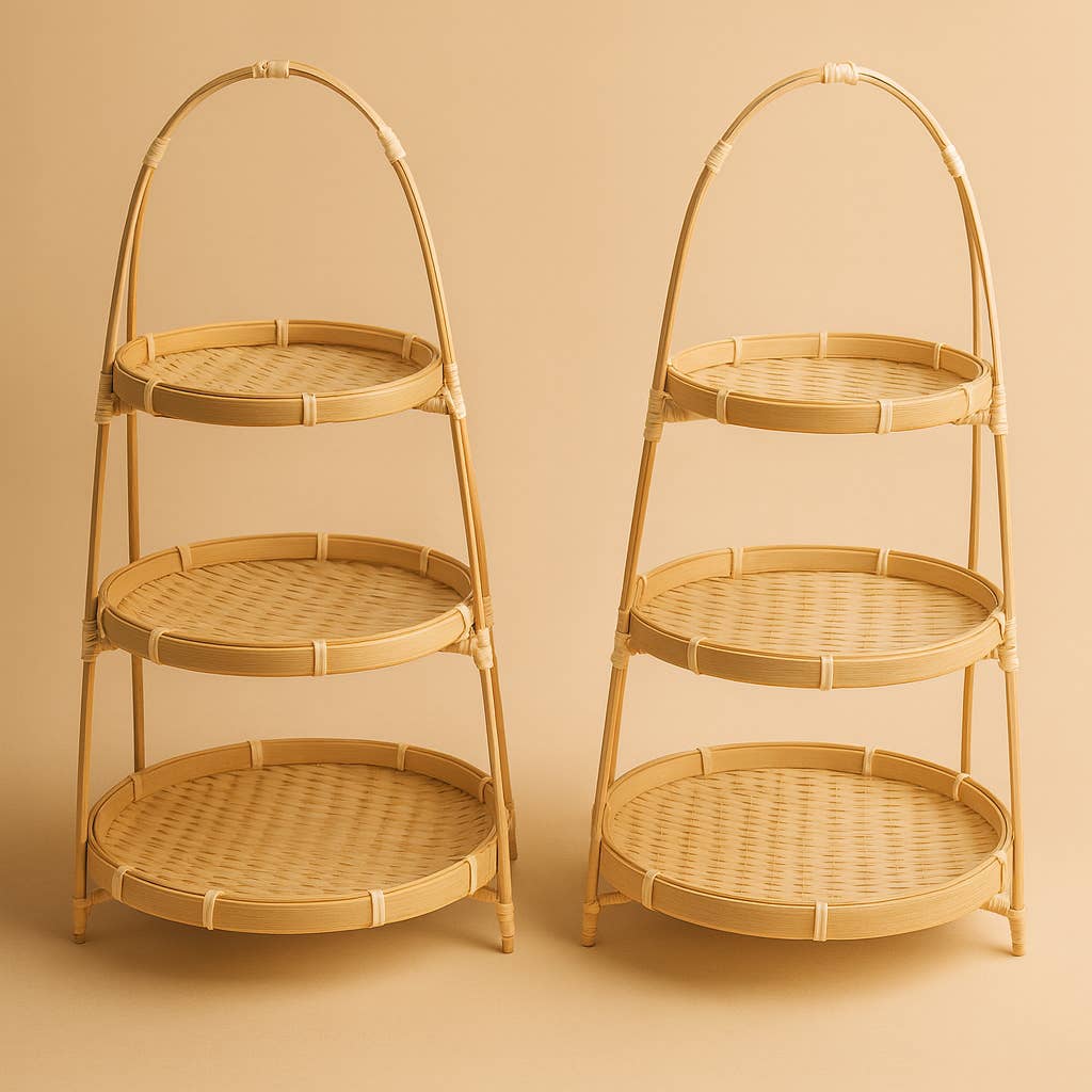 Terralux LLC - Wholesale Basket - Sustainable Bamboo Woven Baskets (Set of 2)