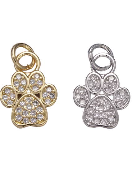 Val Paw Print Dog Mom Charm for wholesale by My Girl in LA