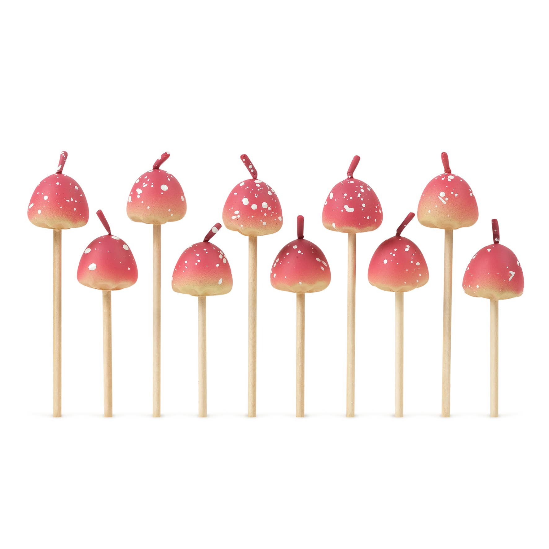 Nibble Distributors Ltd - Wholesale Cake candle - Fred Pack of 10 Mushroom Cake Candles3