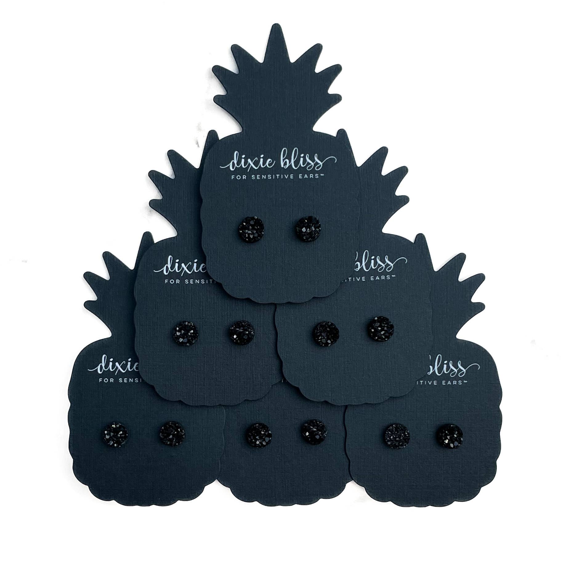 Dixie Bliss - Wholesale Stud/Post Earrings - Minis in Black1