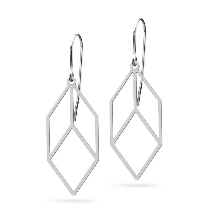 “Cubica” earrings | stainless steel for wholesale by KOSAE