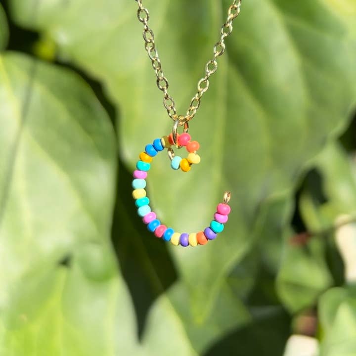 MorninGloria's - Wholesale Pendant/Charm Necklace - Beaded Initial Necklace2