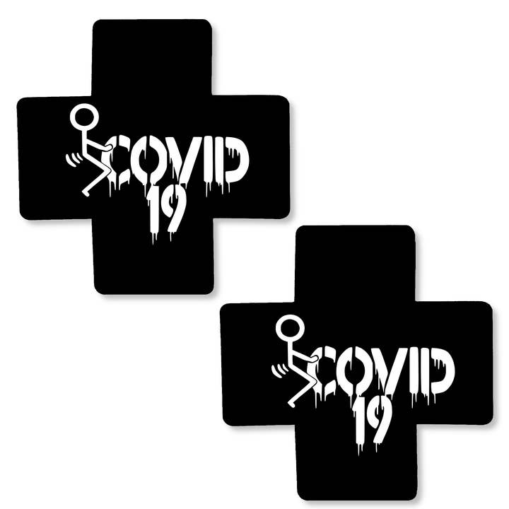 Niptees - Wholesale Nipple Pasties - Women's - F* Covid-19 Nipple Cover Pasties0