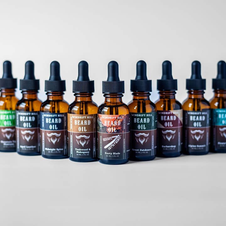 Windrift Hill Goat Milk Skincare - Wholesale Beard Conditioner - Aged Leather | Beard Oil