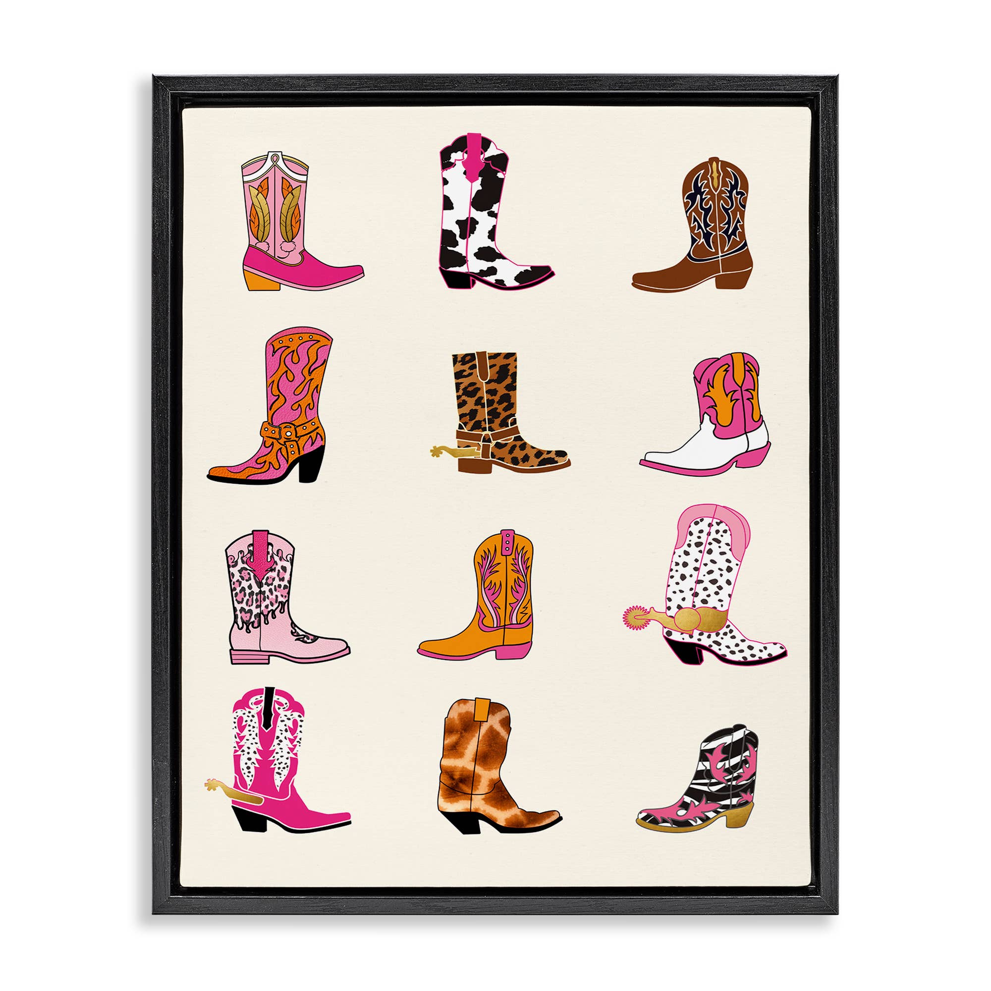 Stupell Industries - Wholesale Wall Sign - Bright Cowboy Boots & Spurs - Framed Wall Art22