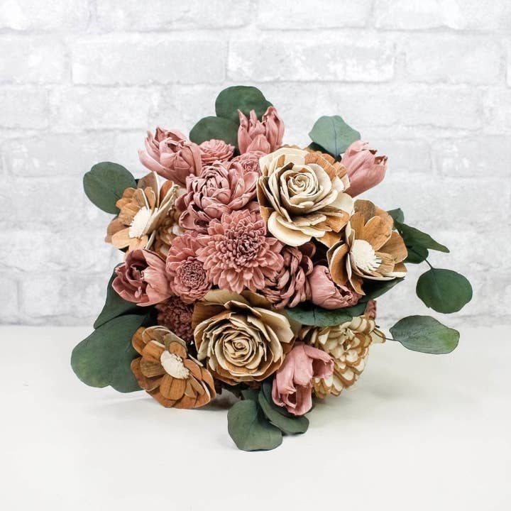 Sola Wood Flowers - Wholesale Dried/Pressed Flowers - Preserved Silver Dollar Eucalyptus - Green7