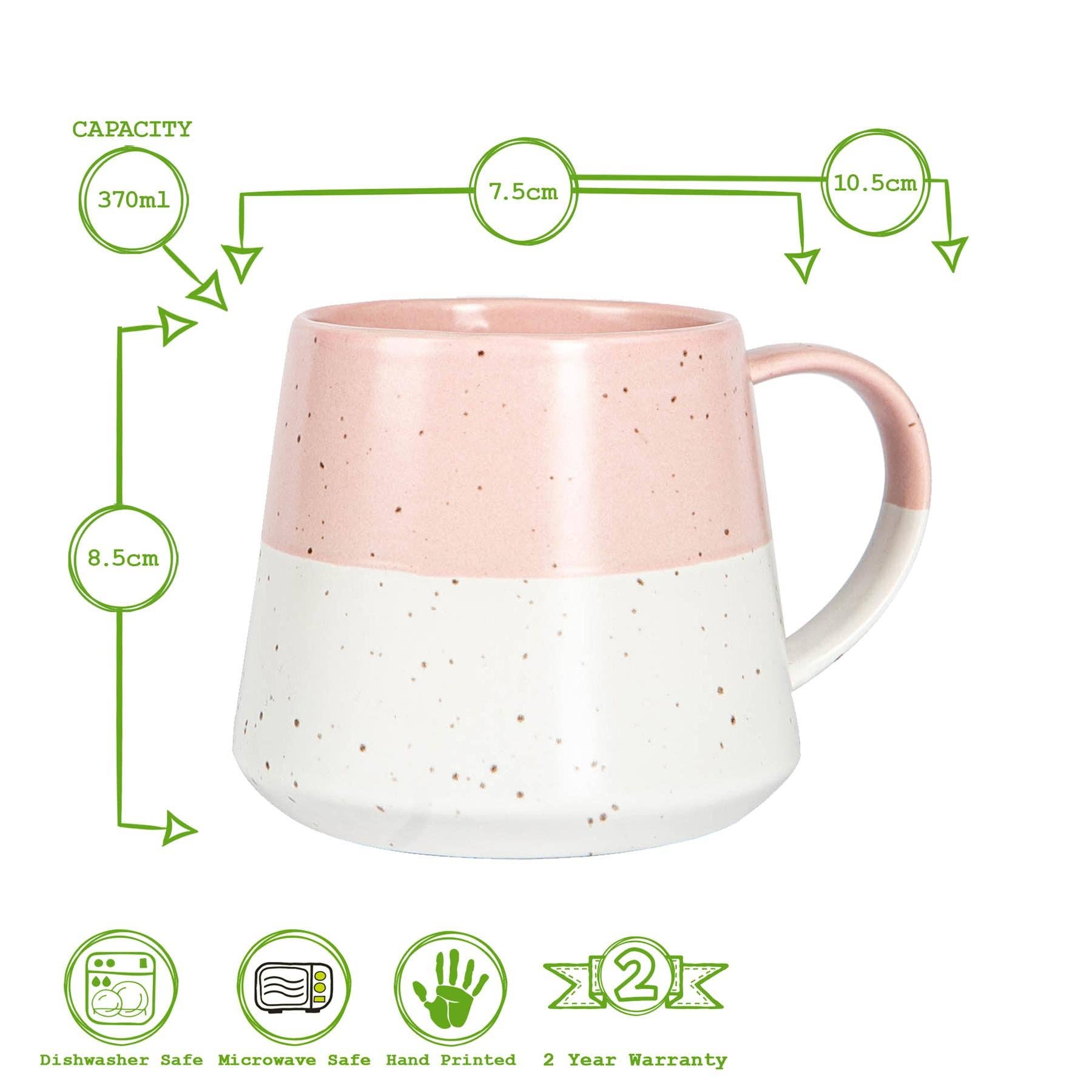 Rinkit Ltd - Venta al por mayor Taza - Nicola Spring - Taza de cerámica para café (370 ml), color rosa5