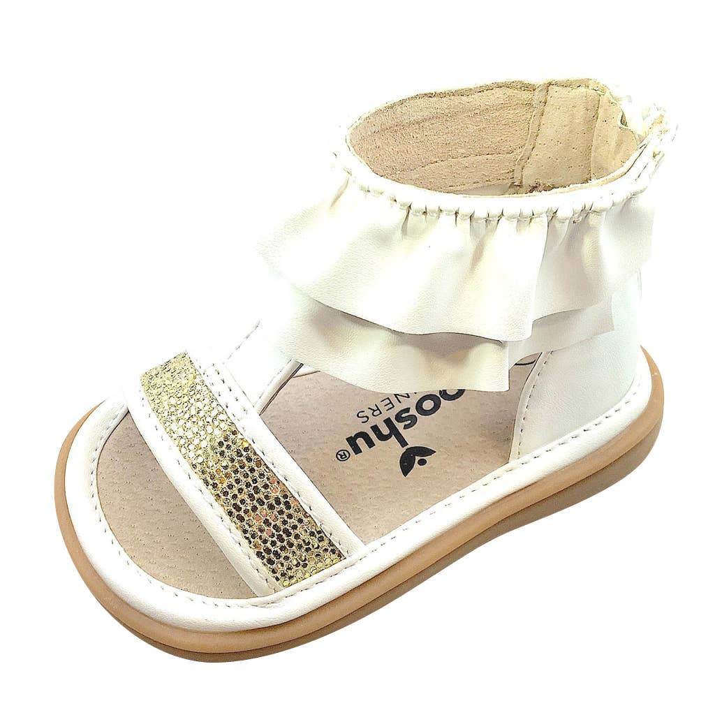 Mooshu Trainers - Wholesale Sandals - Kids - Lucy Ruffle Sandal – Girls Toddler Squeaky Shoes0