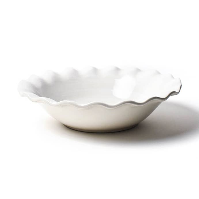 Signature White 11in Ruffle Best Bowl for wholesale by Coton Colors