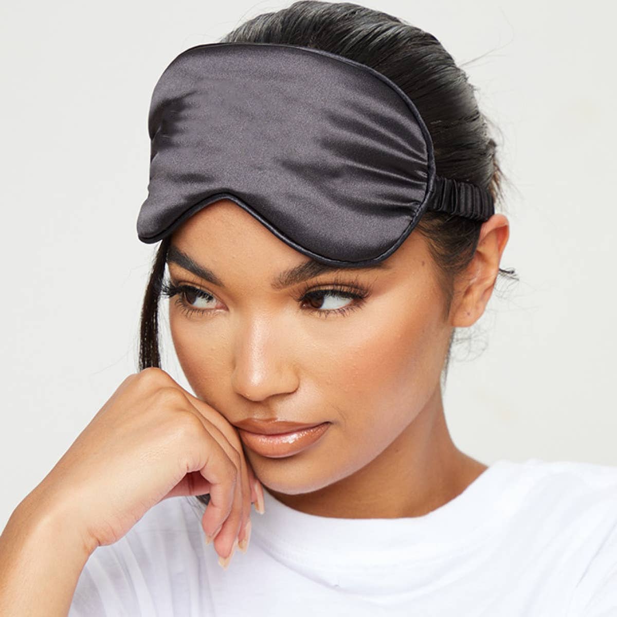 Smug - Wholesale Sleep/Eye Mask - Satin Sleep Mask - Black1