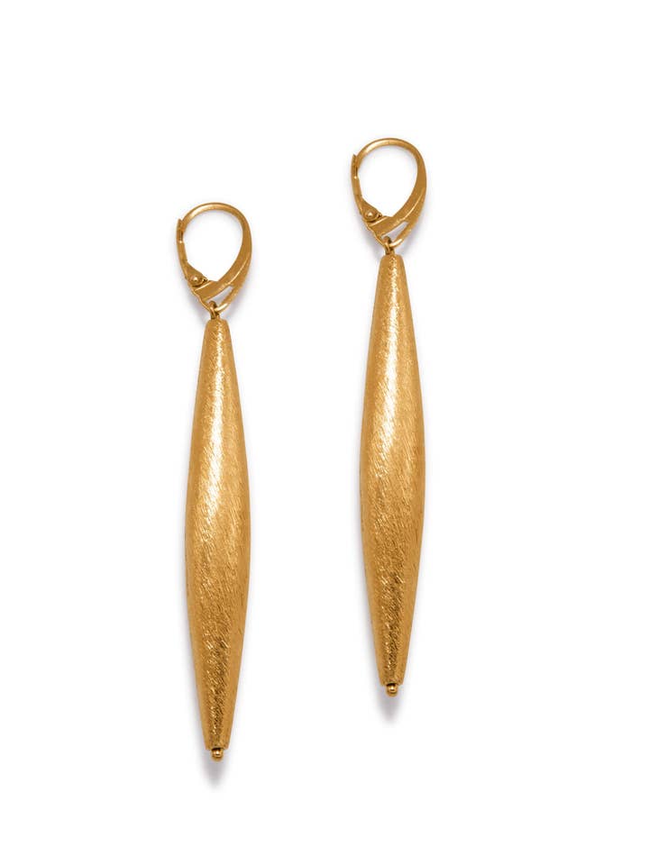 Zeppelin Cora 1 Drop Gold Earrings for wholesale by JAREDJAMIN