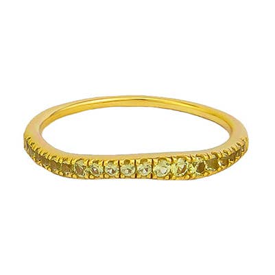 Apple Trixie Crystal Ring Sterling Zilver - Goud voor wholesale door Jolie & Deen