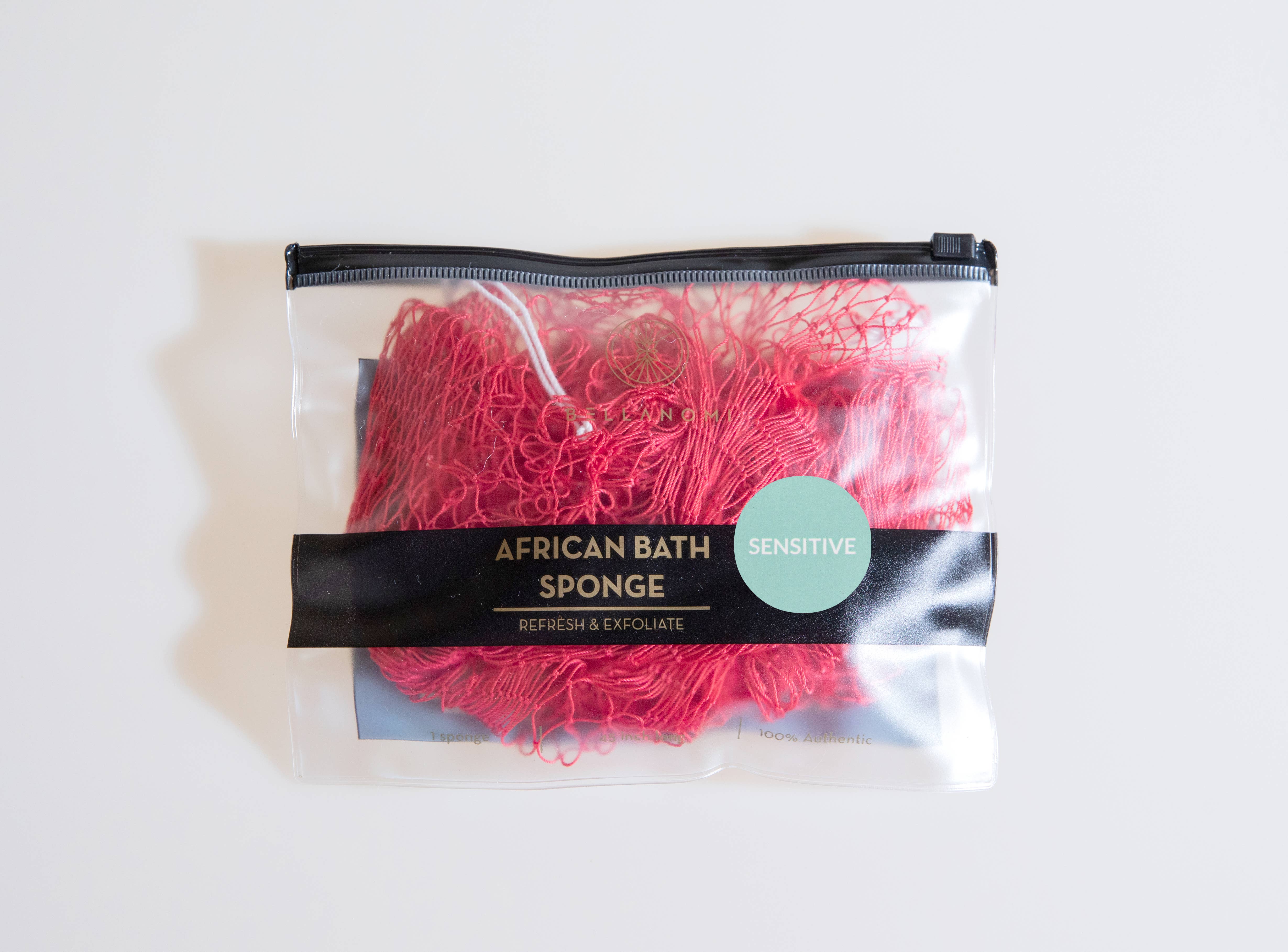 Bellanomi Skincare - Vendita all'ingrosso Spugne da bagno morbide e a rete - Spugna esfoliante africana in rete (per pelli sensibili) 114 cm11