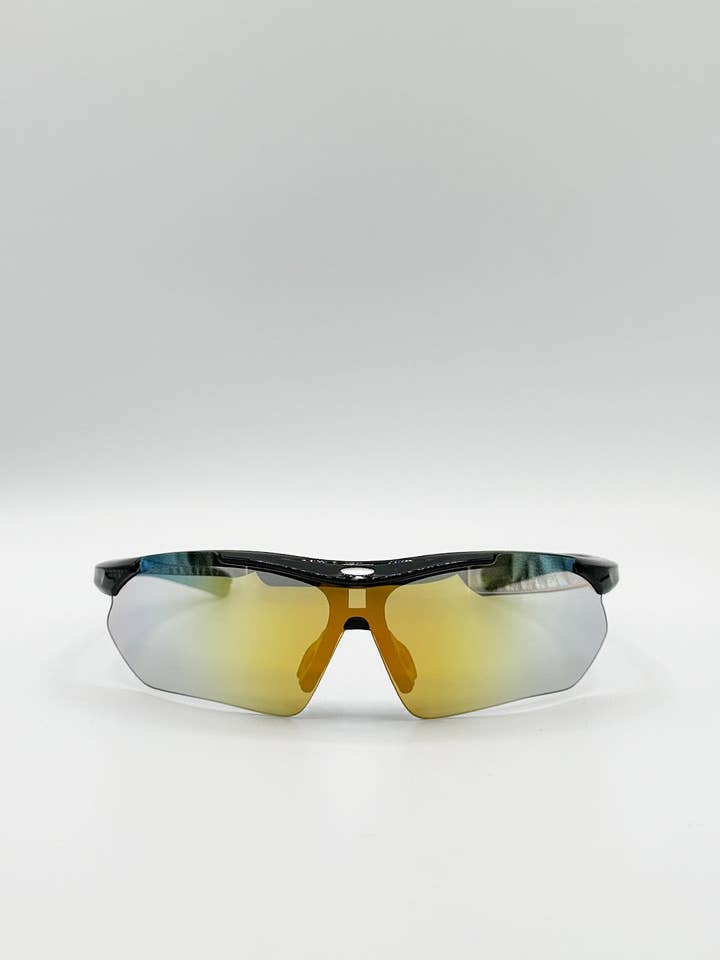 Outdoor Sports Racer Sunglasses In Pastel Multi for wholesale by AFA COLLECTIVE