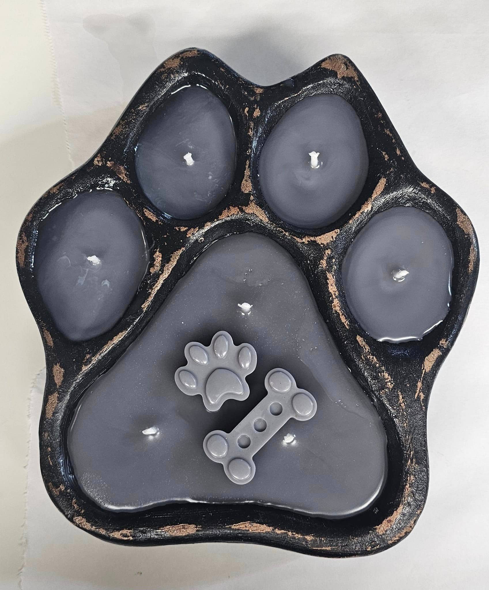 My Amigos Imports - Wholesale Candle Holder - CLEARANCE-Clay Dog Paw Vessel-Bowl-7x8 in-Candle-3 Colors13